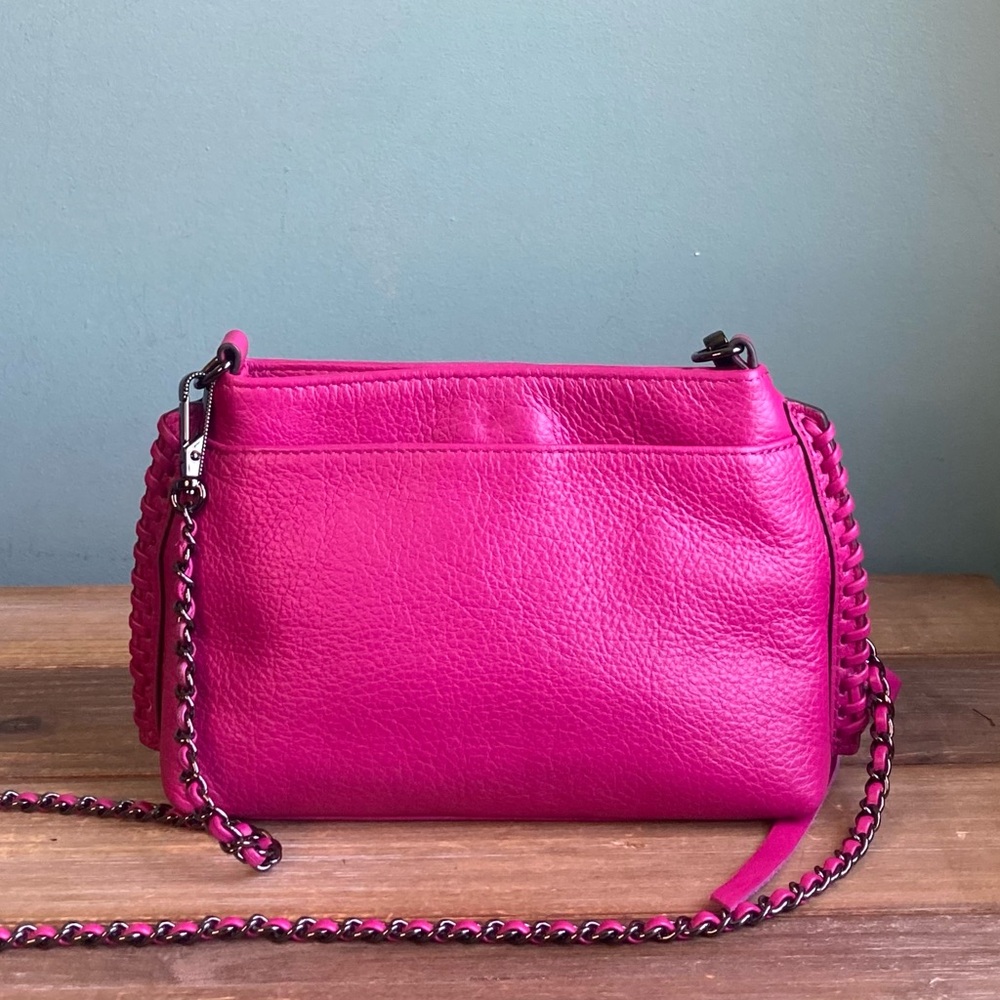 Aimee Kestenberg Hot Pink Leather Crossbody Bag - Picture 4 of 9